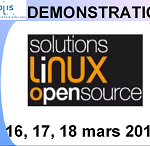 demonstration lors de solutions linux 2010 Paris